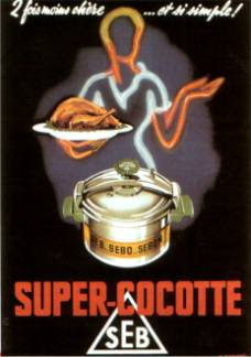 Super Cocotte SEB - affiche de Falcucci - 1954