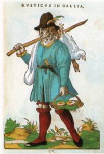 Paysanne de France, Illustration de habitus Praecipuorum Popularum (1577) Bibli. nationale de Madrid