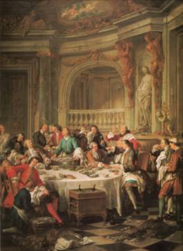 Le déjeuner d'huîtres, Jean François de Troyes (1679-1752) - Musée Condé - Versailles
