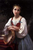 Gitane avec tambour basque - Œuvre de William Bouguereau - XIXe siècle