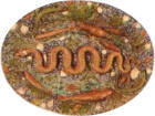 Grand plat ovale de type "rustique figuline" (1510) - attribué à Bernard Palissy- Musée du Louvre - Paris