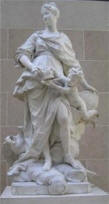 Musée du Louvre sculpture représentant Marie Leszczynska reine de France en Junon 